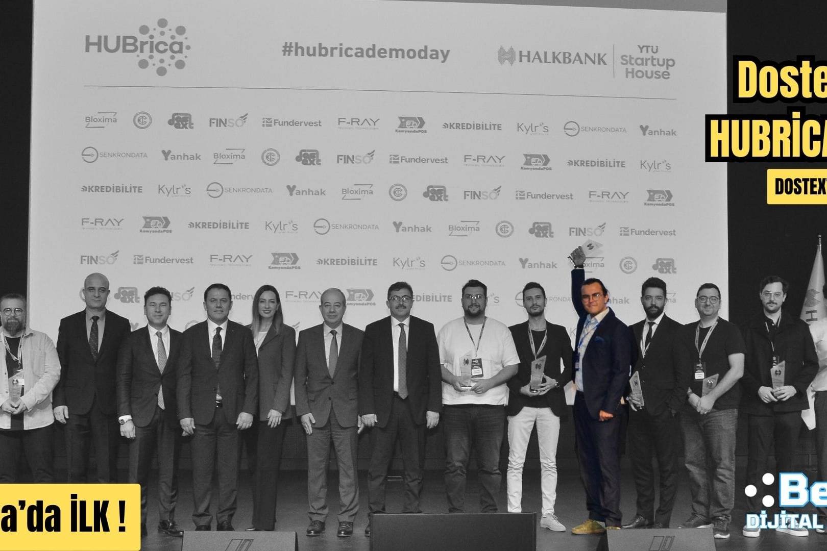 Göncü Musa Zeytun Halkbank Hubrica ödül töreninde Dostext projesiyle sahnede