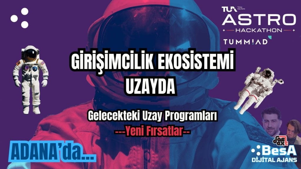 Astro Hackathon Adana girişimcilik ekosistemi, Türkiye Uzay Ajansı desteğiyle genç girişimcilerin uzay teknolojileri ve inovasyon projeleri geliştirdiği etkinlik.