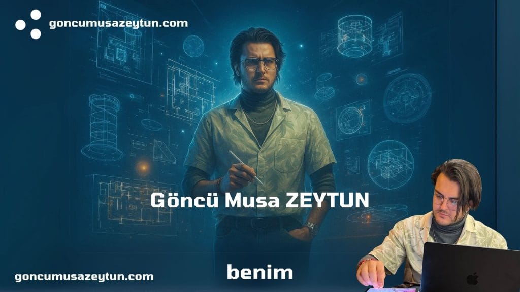 Bu görsel, Göncü Musa Zeytun’un girişimcilik ekosisteminde geliştirdiği projeleri ve yenilikçi yaklaşımını anlatıyor.